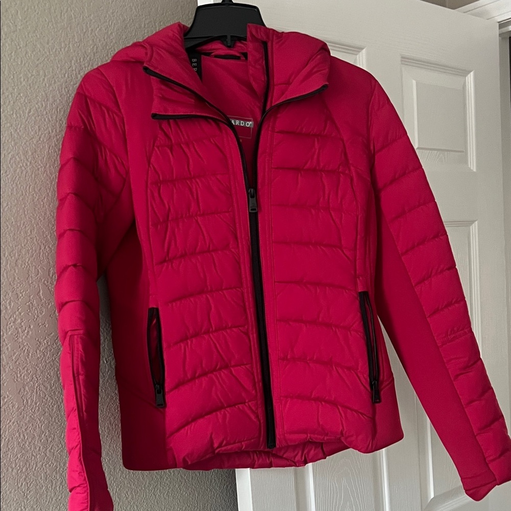Bernardo Dark Hot Pink Quilted Jacket